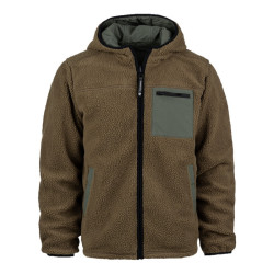 2 in 1 Jas!! Reversible Sherpa en softshell jas! Kleur Coyote/Ranger